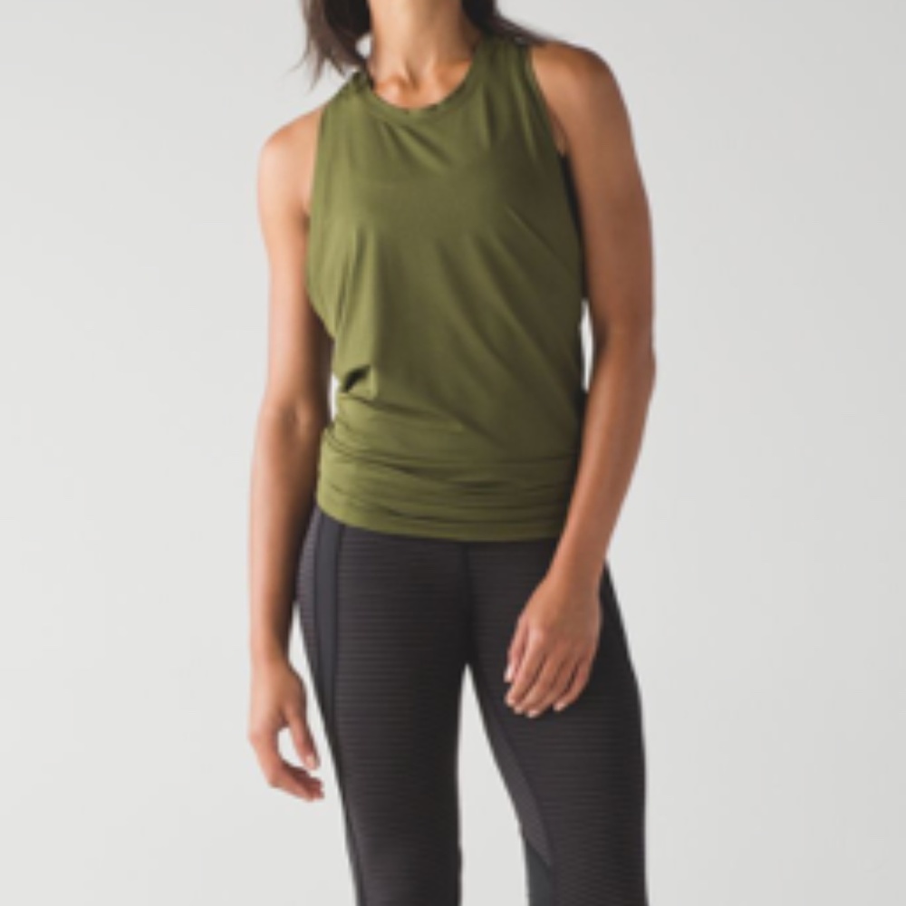 Lululemon Conduit Singlet Olive Green